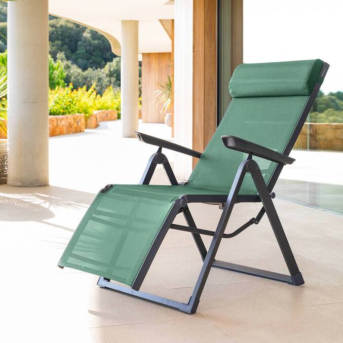 Fauteuil de jardin DECIMA Vert olive / Anthracite