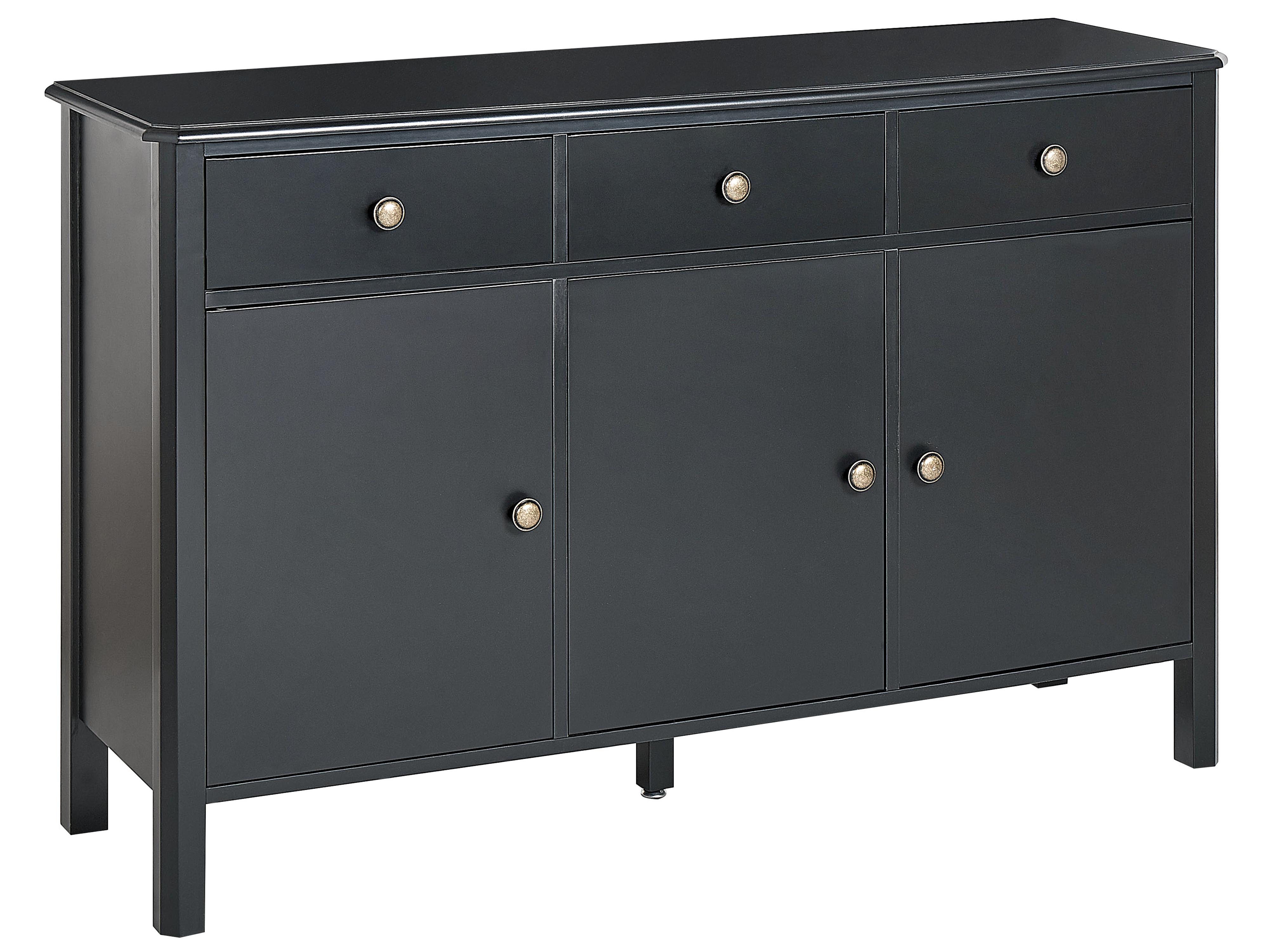 Dressoir met 3 deuren OLATE Zwart