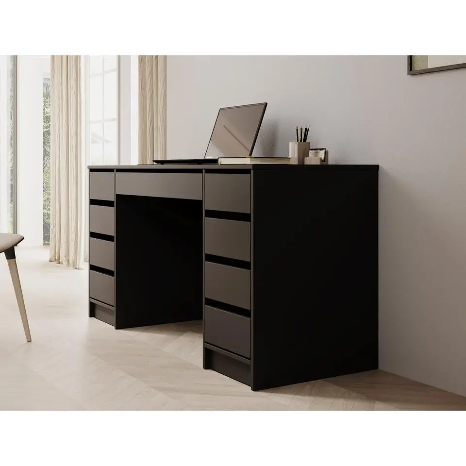 Meubella - Bureau Avio 2 - Zwart - 154 cm