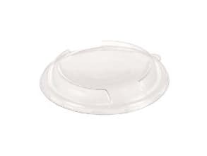 Plastlåg Ø151x10 mm rund højt bionedbrydelig PLA klar til bakke 600 ml,10 ps x 50 stk/krt