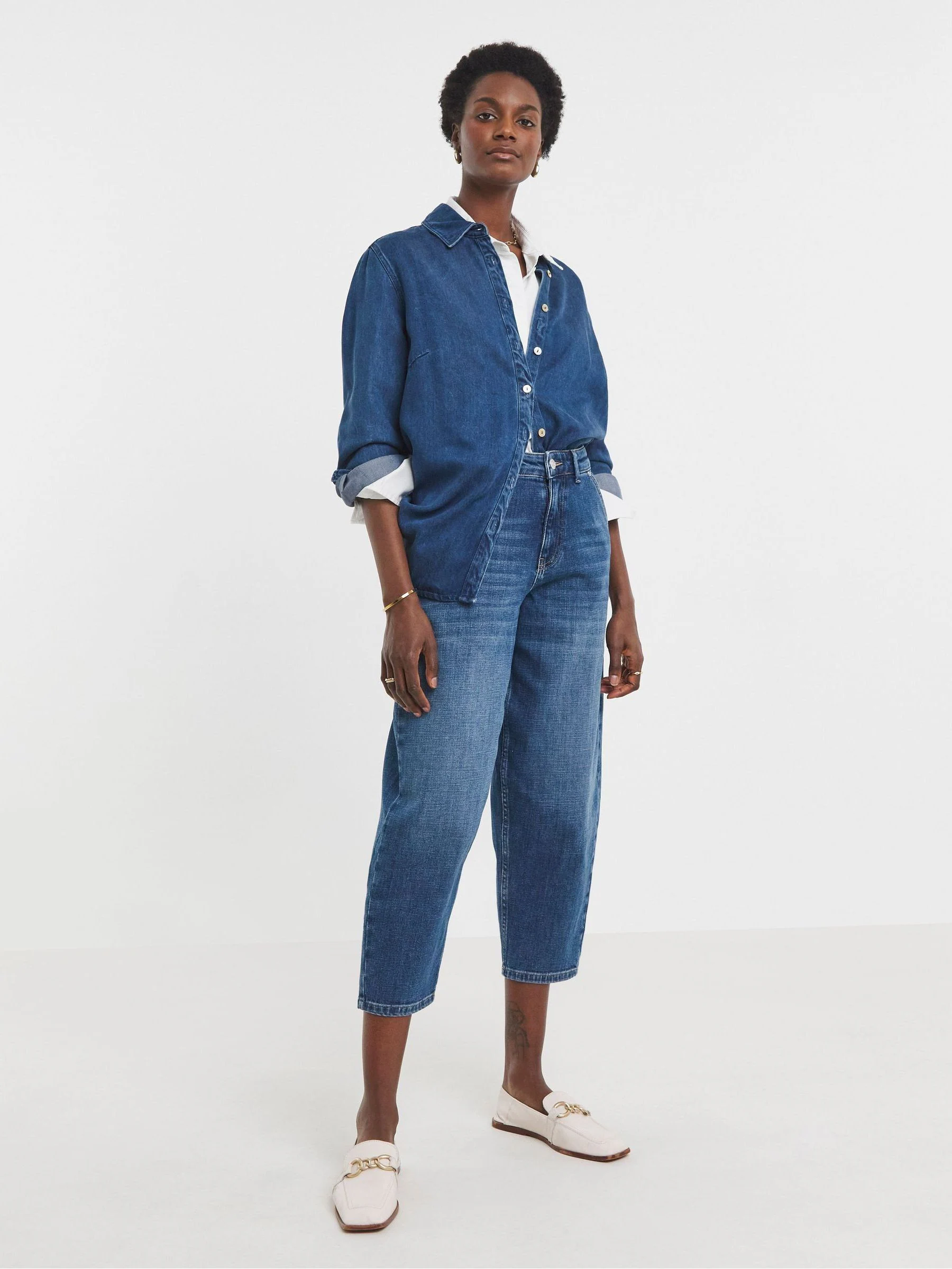 JD Williams Barrel Leg Jeans