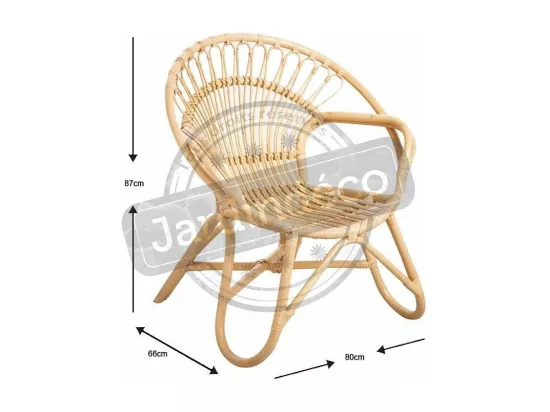 Fauteuil en rotin naturel Tengah