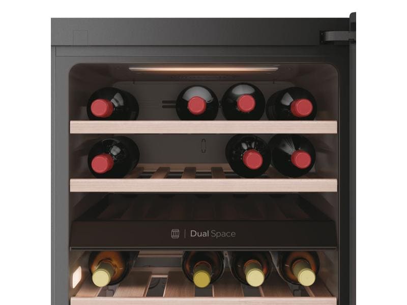 Haier Weinklimaschrank HWS42GDAU1 Schwarz, Rechts, Wechselb Freistehender Weinkühler
