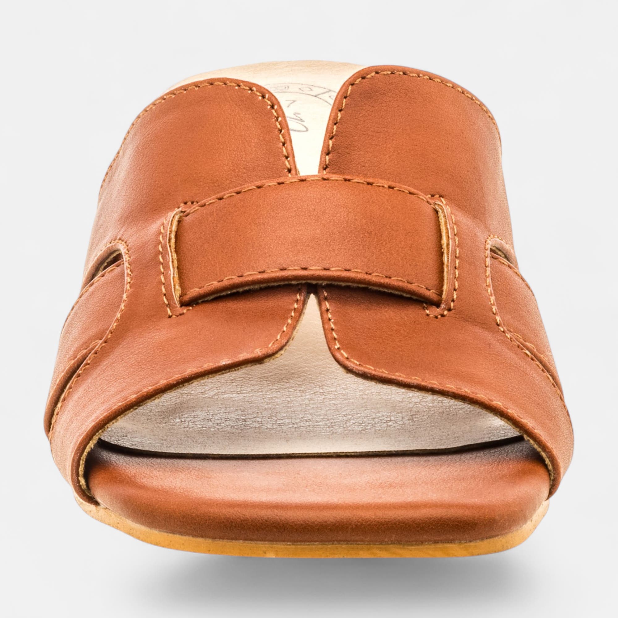 Mules à talon Femme cognac