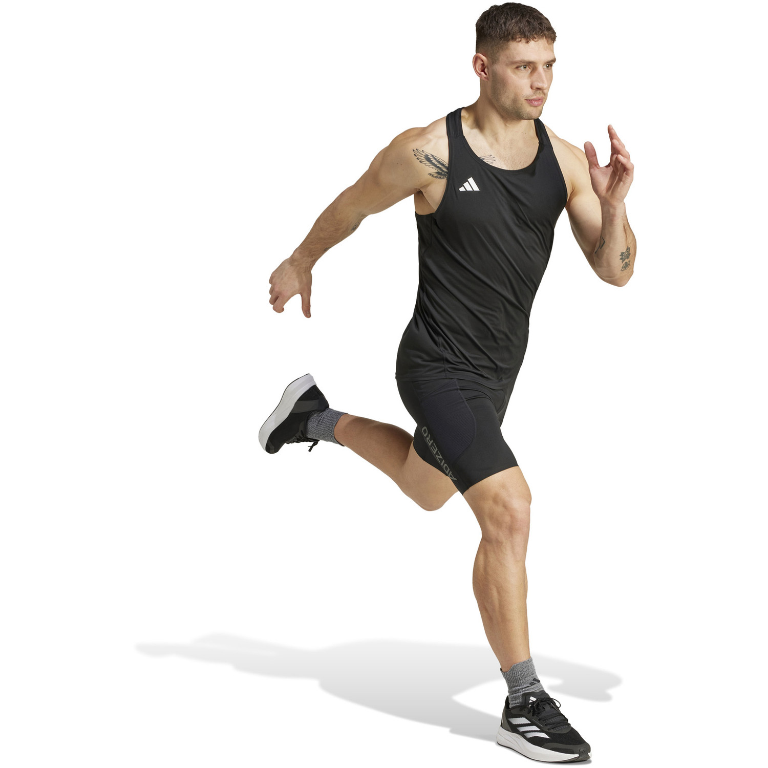 adidas Adizero Singlet Short Set Heren