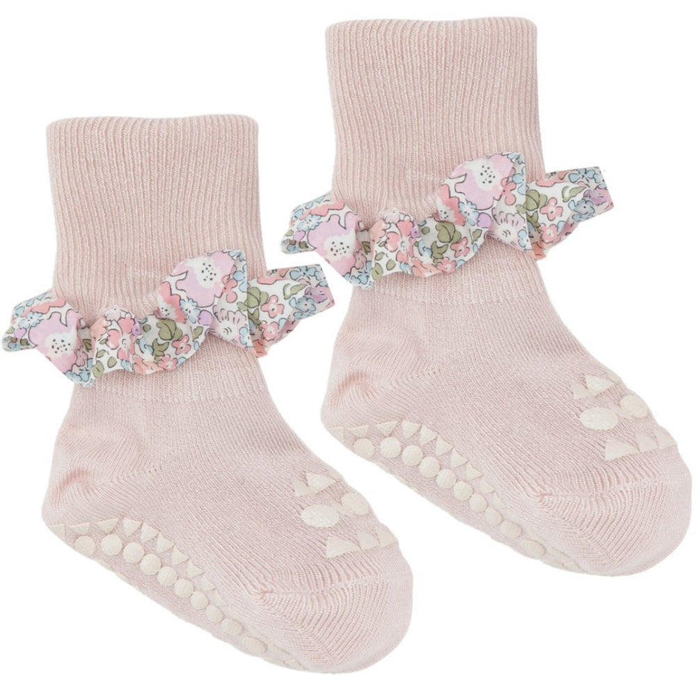 Køb Gobabygo Soft Pink / Michelle Pink Non-slip Strømper Bambus / Liberty
