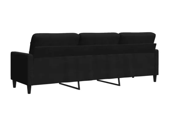 Canapé à 3 places Noir 210 cm Velours
