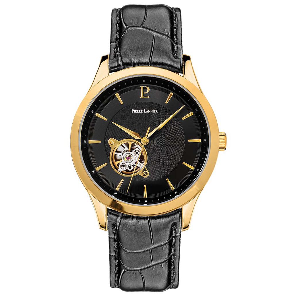 Montre Pierre Lannier Fleuret Noir