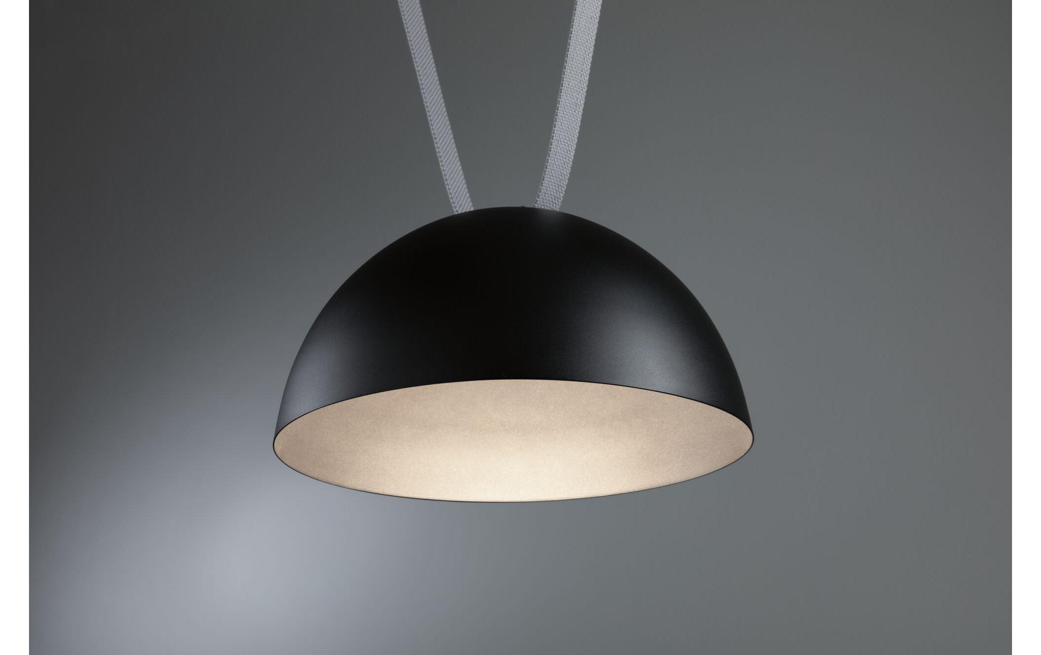 ULine Pendel Bol 300 mm, 3000 K, 90 Ra, Aluminium, SchwarzGurt-System-Leuchte