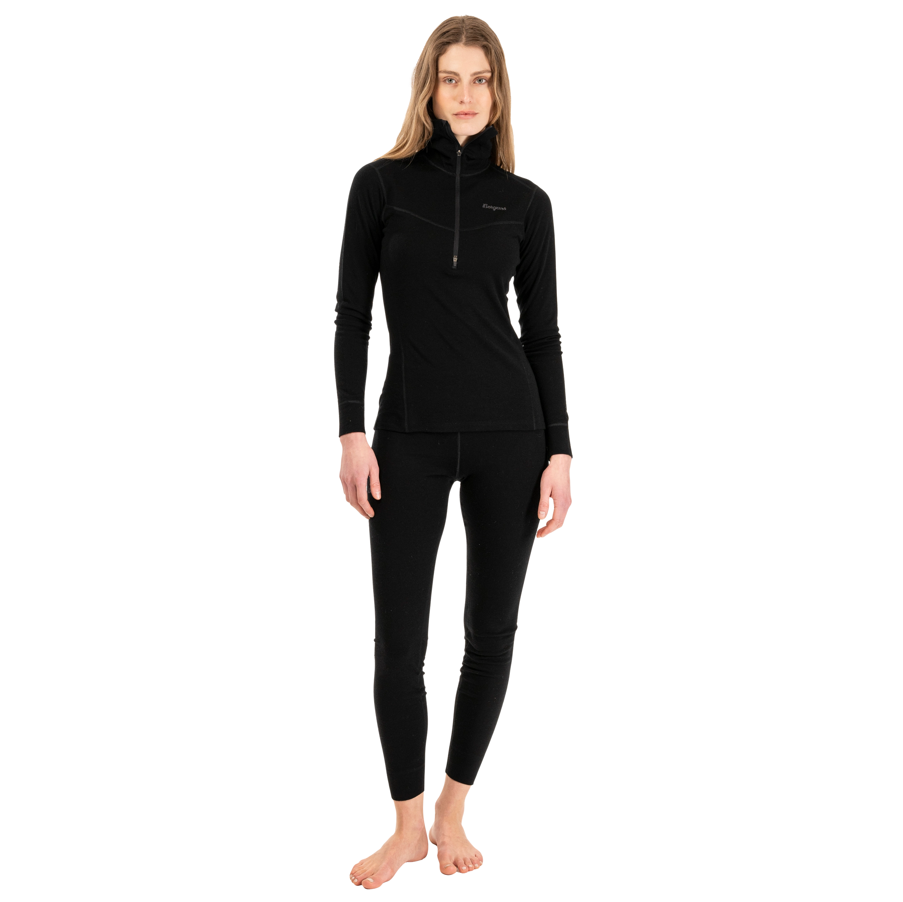 Inner:Dual Merino Half Zip Women Black
