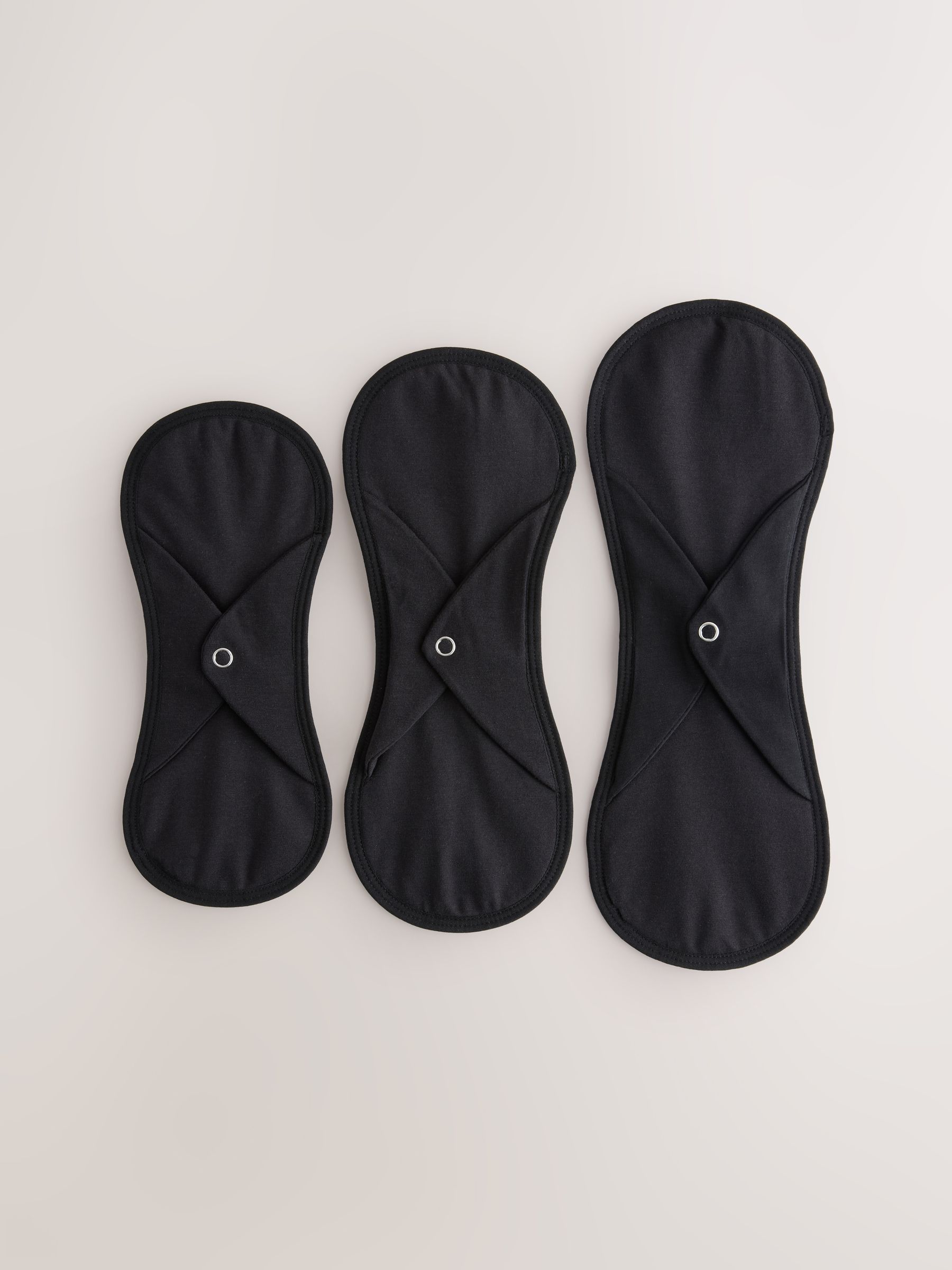 Zwart - Zware menstruatie slips met waszak 3 verpakking