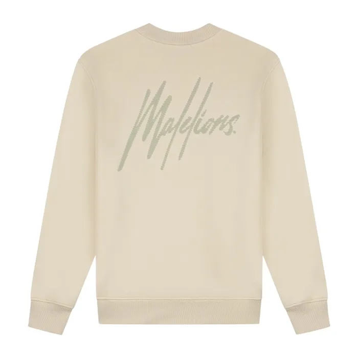 Malelions Striped Signature Sweater Heren