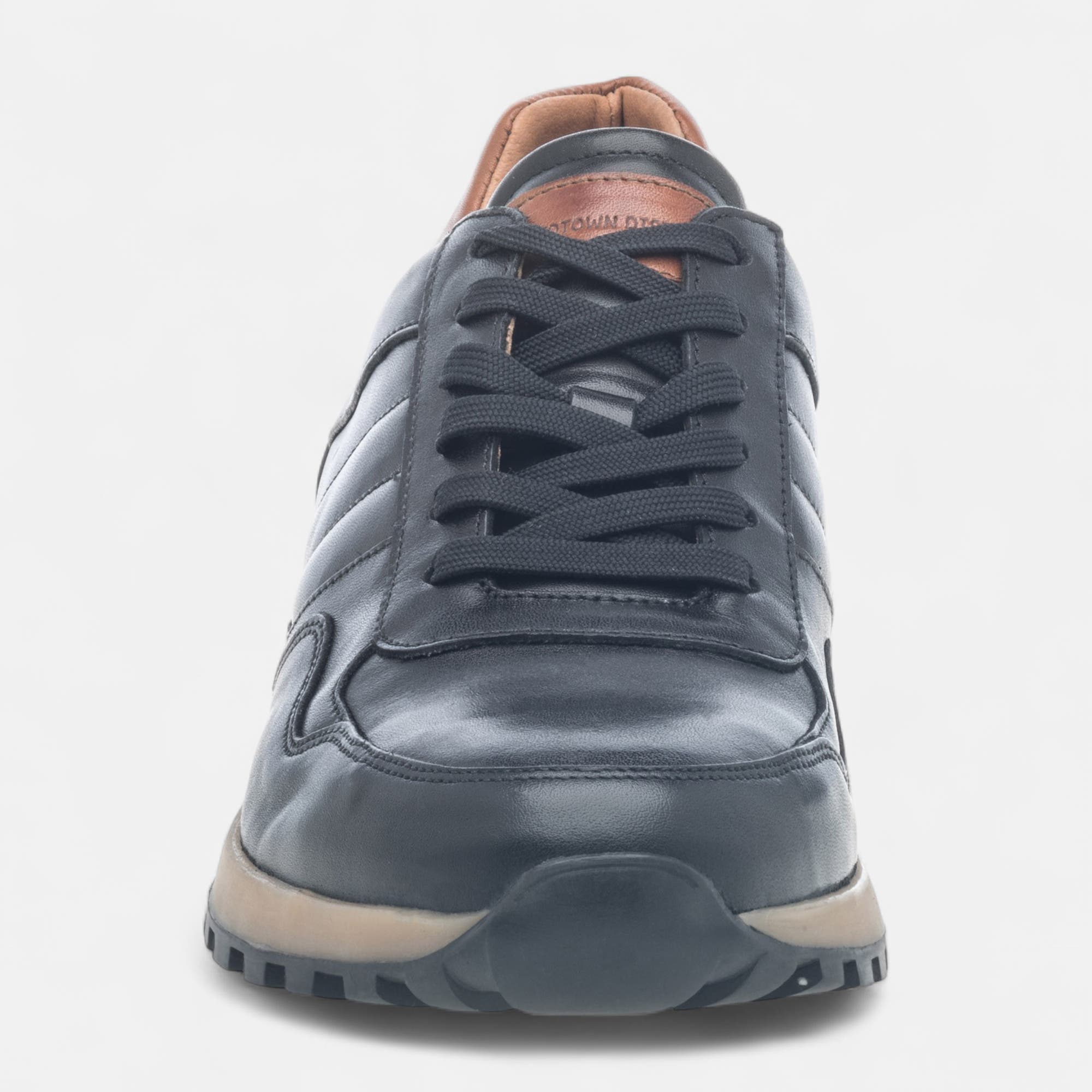 Baskets basses Homme en cuir noir