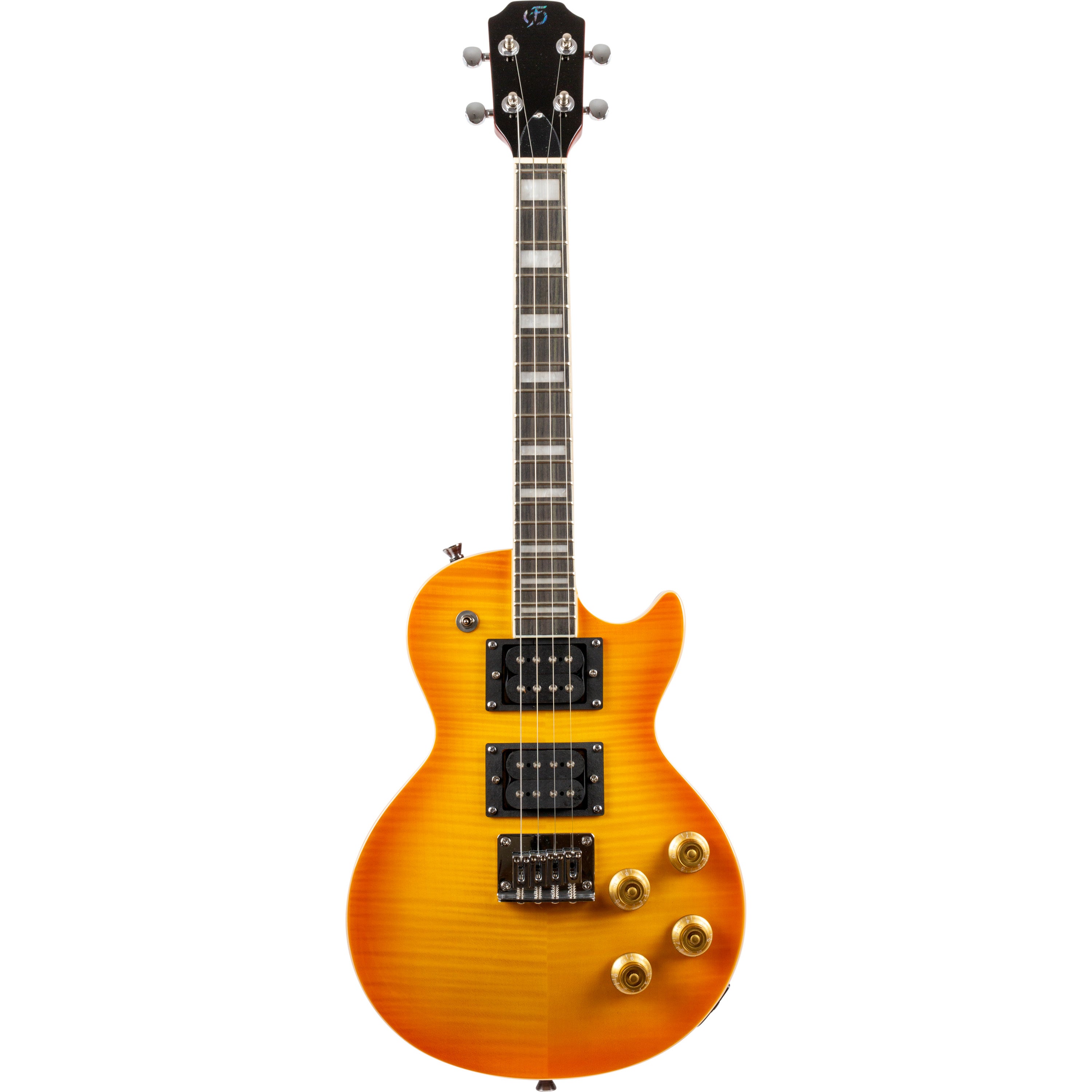 Flight Rock Series Centurion Tenor Vintage Burst solid body elektrische ukelele met gigbag