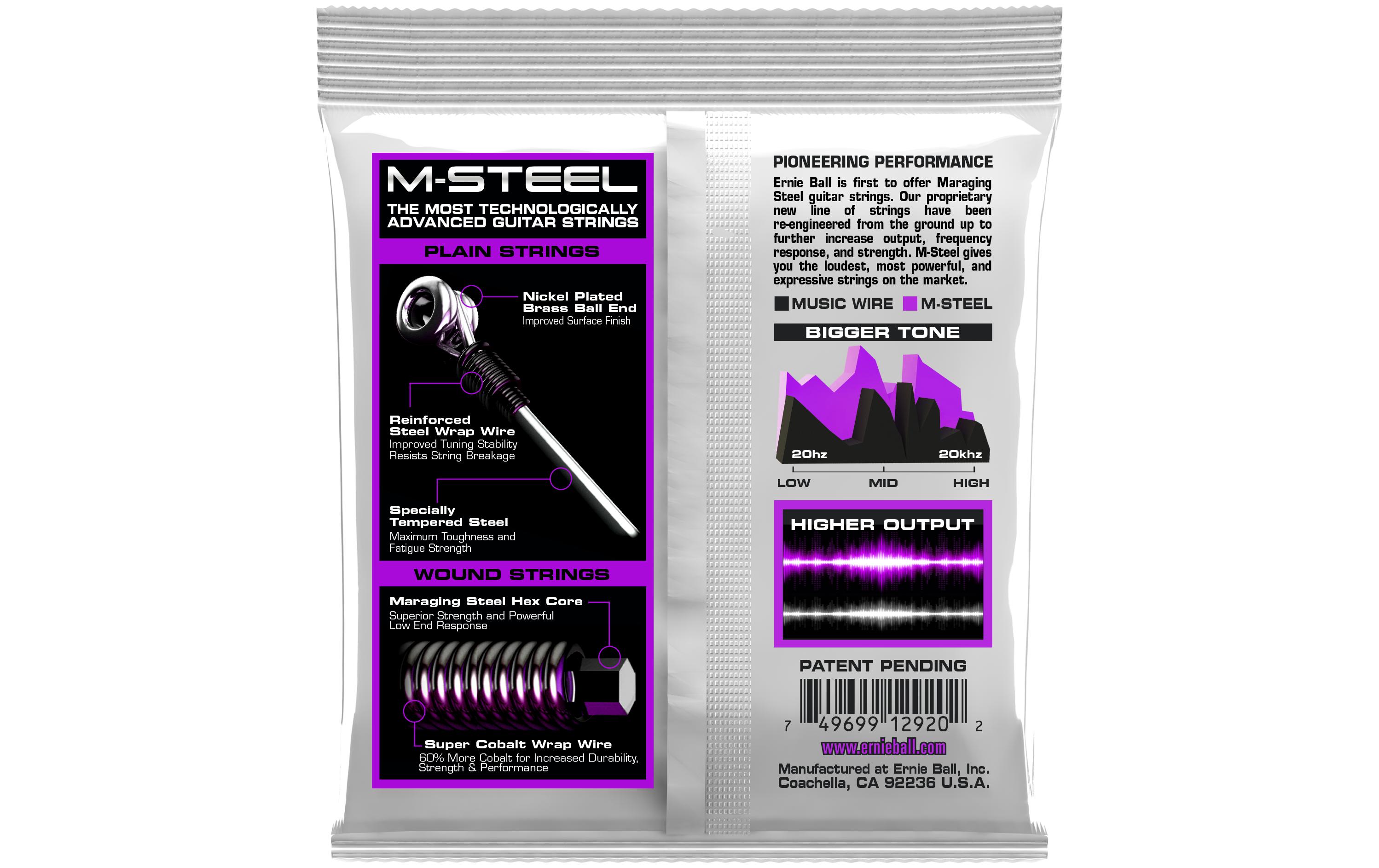 Gitarrensaiten 2920 Slinky M-Steel – Power 11-48Praktischer Saitensatz für Ihre E-Gitarre