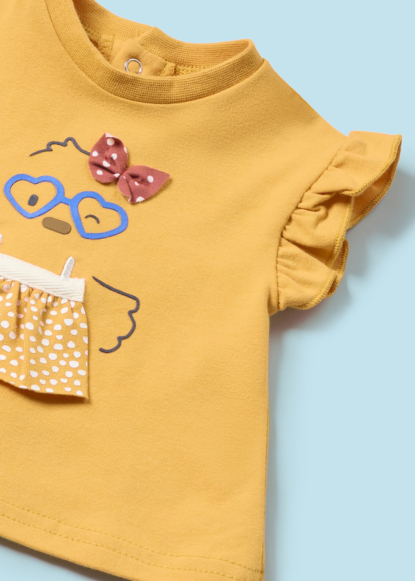 Conjunto de algodão Better Cotton de 2 peças para recém-nascidos, cor milho.