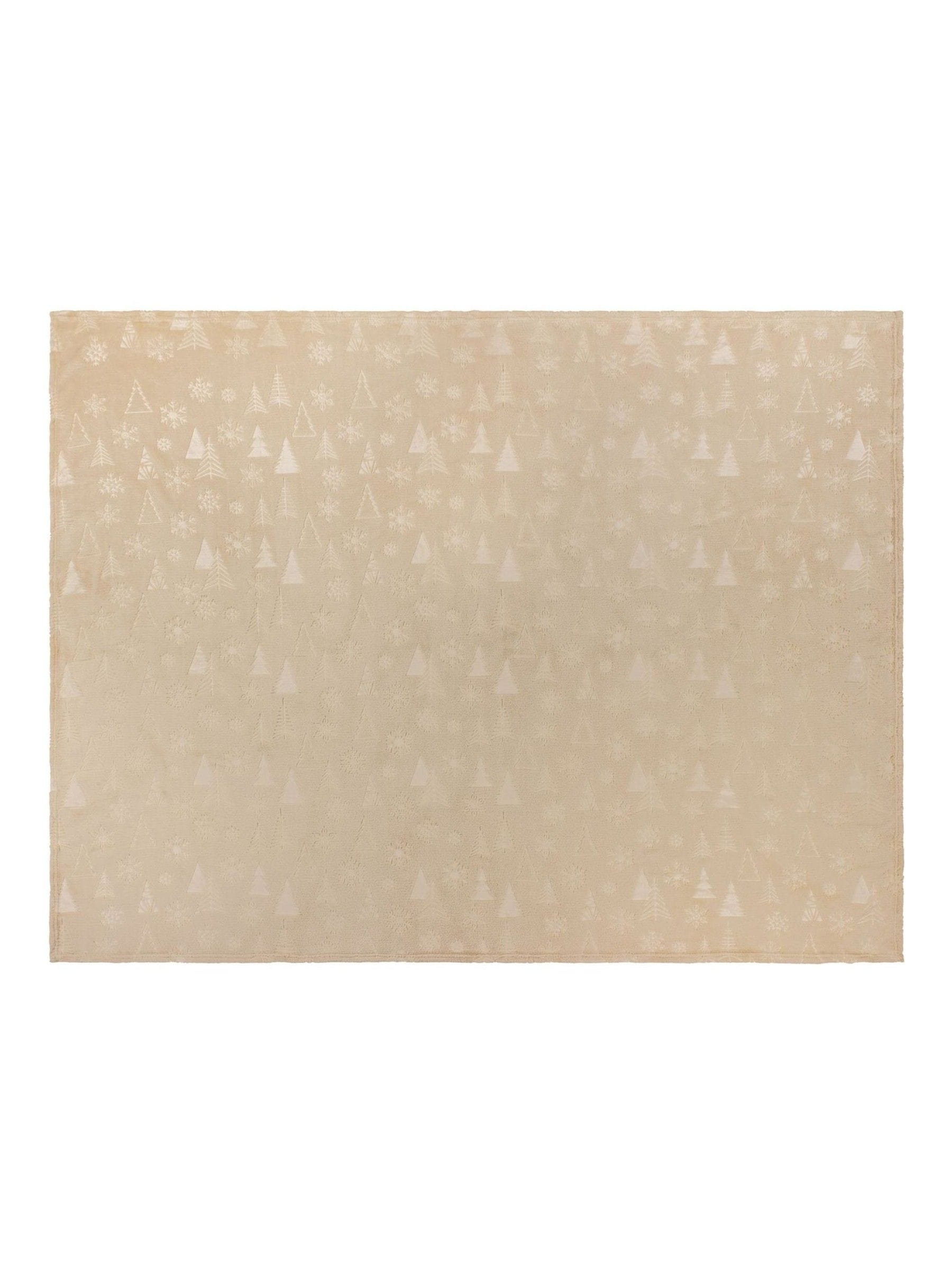 Furn Christmas Festive Trees Fleece Throw