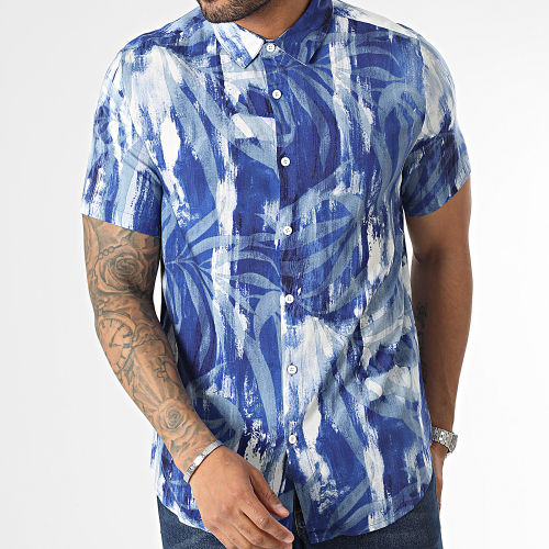 Chemise Manches Courtes Bleu
