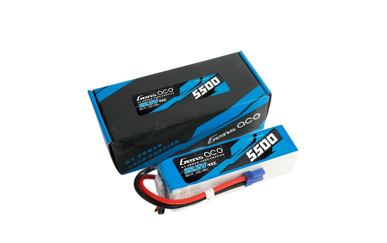 RC-Akku LiPo 5500 mAh 22.2 V 45C<br>6S LiPo Akku für 600, 700 und 800-er Helikopter