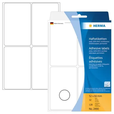 HERMA Vielzweck-Etiketten 52x82mm, weiß
