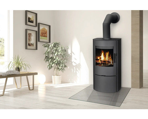 CONFORTO Opal Lux-w houtkachel, zwart staal, 5,15 kW