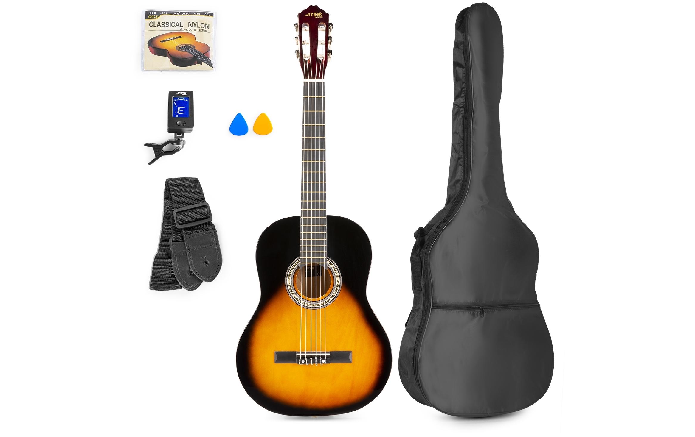 Konzertgitarre SoloArt Set SunburstKlassische Gitarre mit Zubehör