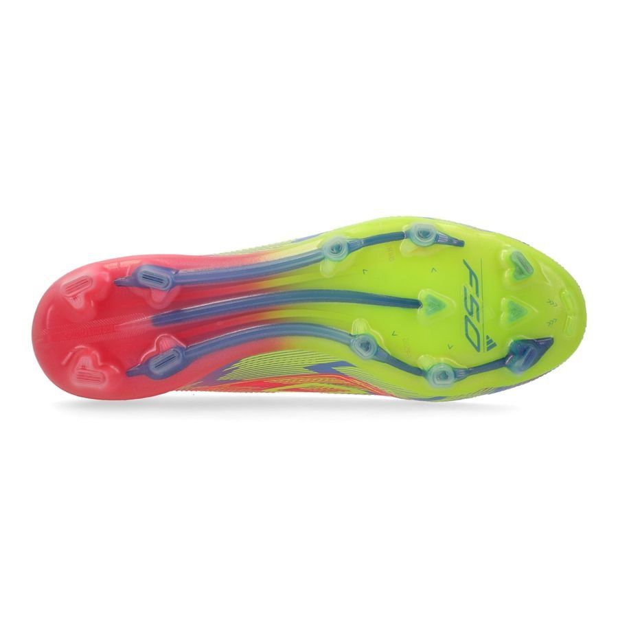 adidas F50 Elite Laceless FG Mystic Victory - Lucid Pink/Lucid Lemon/Blue Fusion