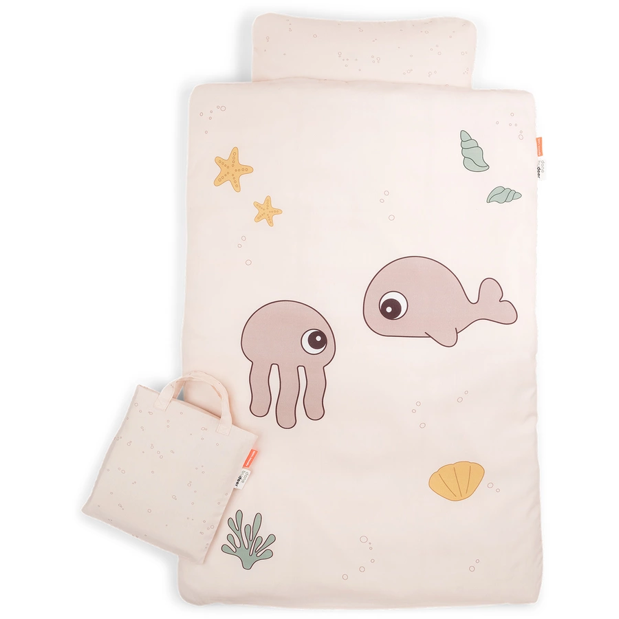 Done by Deer™ Bettwäsche Junior Jelly & Wally 100 x 140 cm powder rosa
