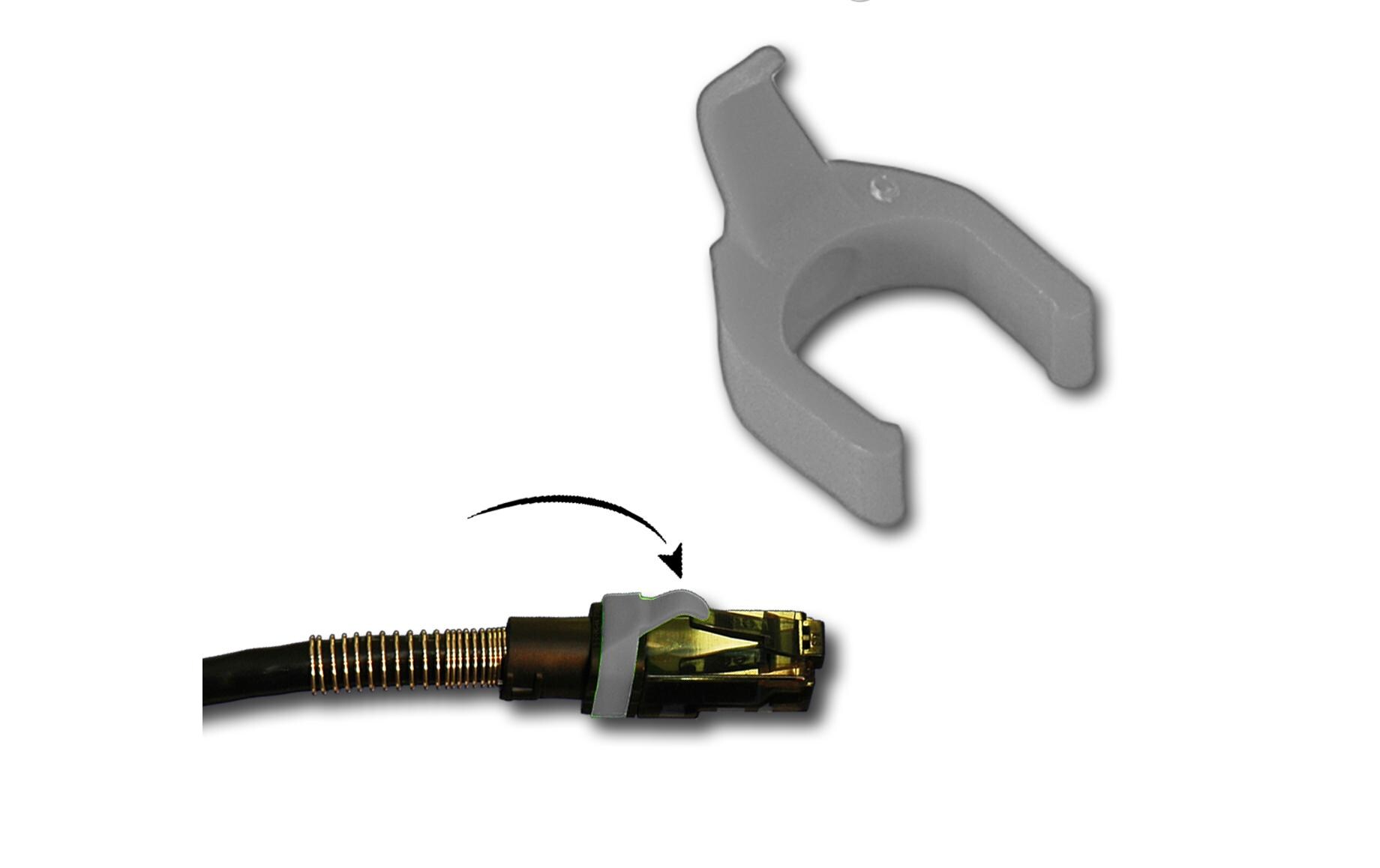 PatchClip 50 Stück GrauPatchClip der Kabelclip für eine blitzschnelle Erkennung im Handumdrehen