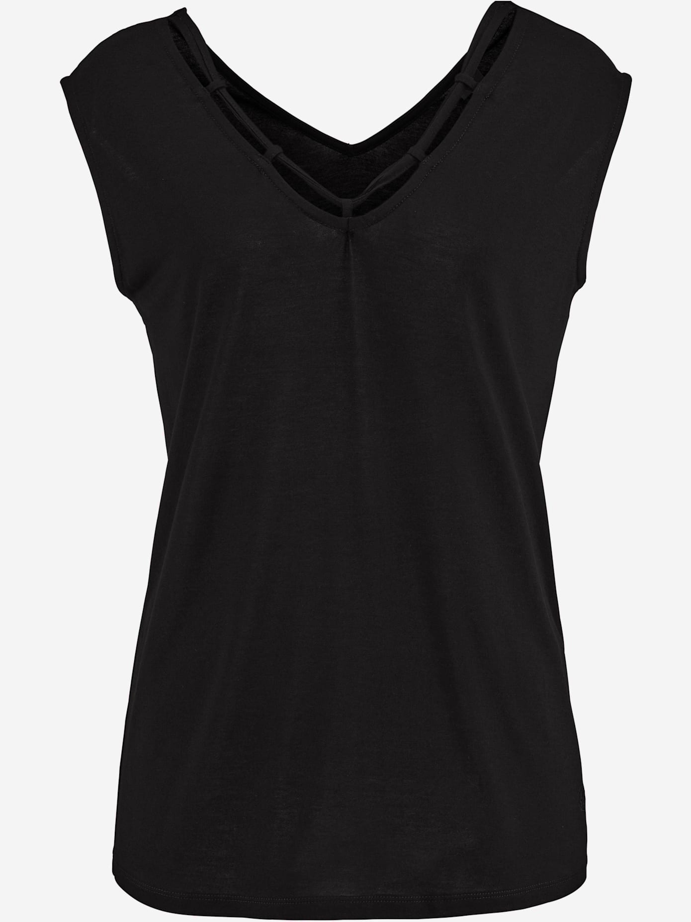 T-shirt col v avec cordons