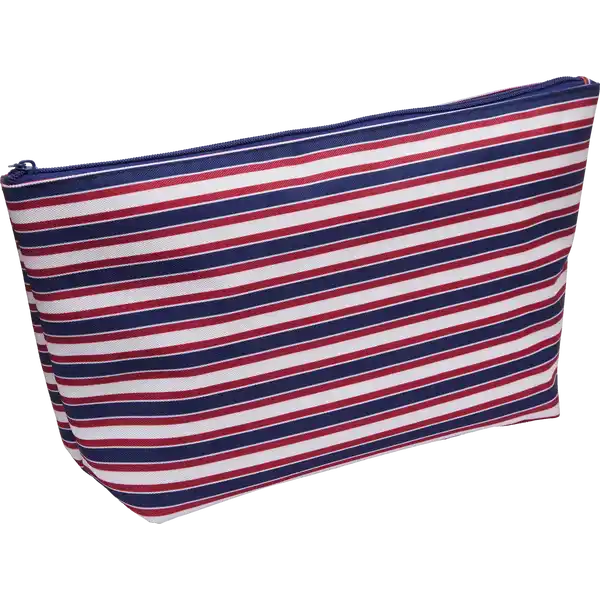 Damenkulturtasche blau / rot / weiß