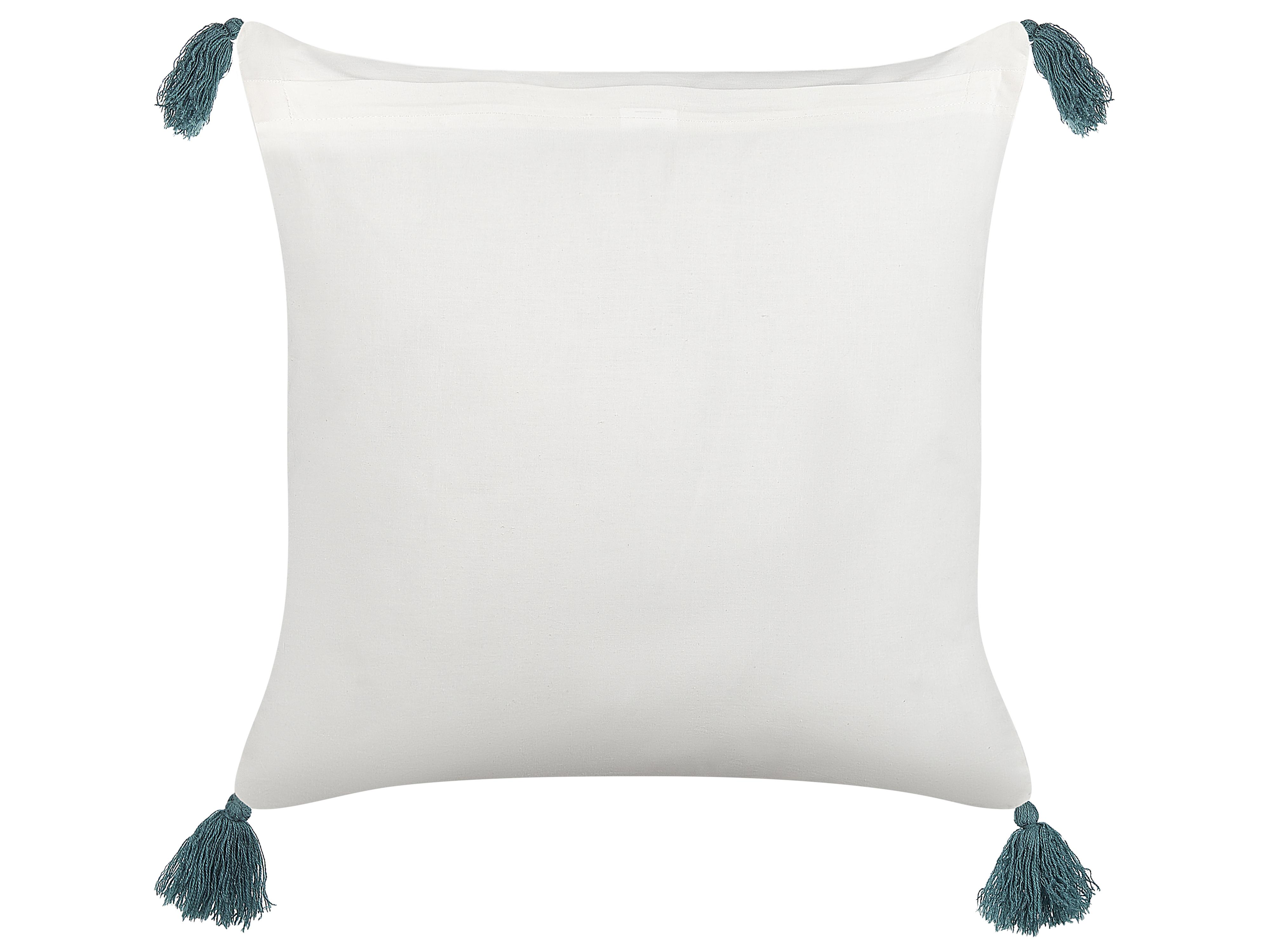 Set van 2 sierkussens CORNUS Katoen 45 x 45 cm Blauw bloempatroon