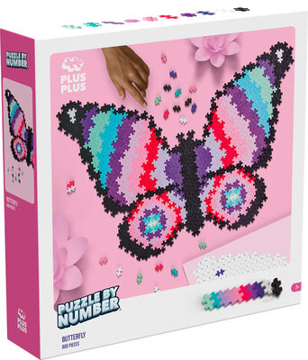 Plus-Plus Puzzle By Number Sommerfugl 800 Deler