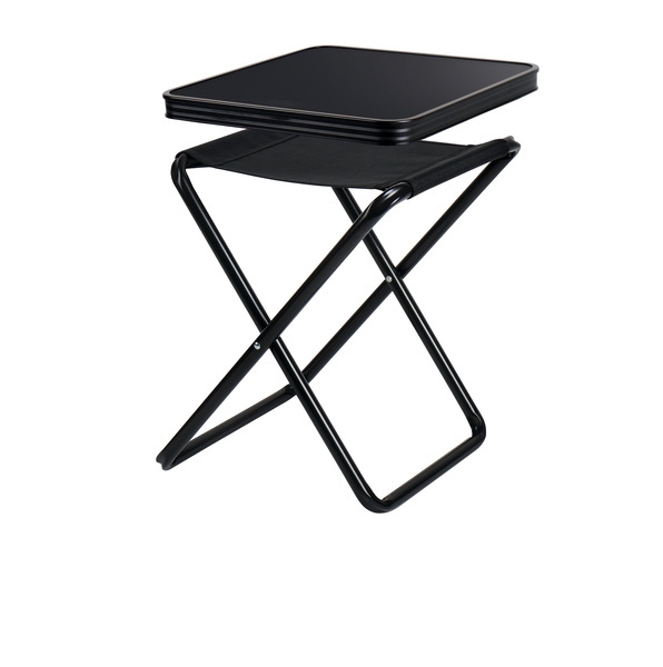 Campinghocker / Tischhocker Pasadena - Schwarz - Belastbar 100kg/30kg