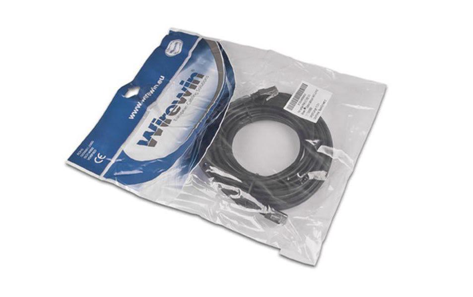 Patchkabel RJ-45 - RJ-45, Cat 5e, F/UTP, 20 m, SchwarzCat.5e-Patchkabel, 20 m