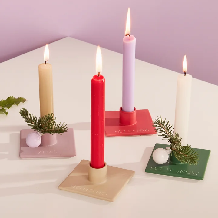 Design Letters - Tell your Christmas Story Kerzenhalter, X-Mas / lavendel