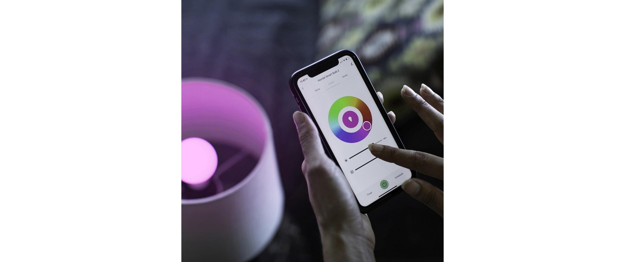 Leuchtmittel E14 (4.5W) RGB + CCT 1+1 PackHombli Smart-Glühlampe
