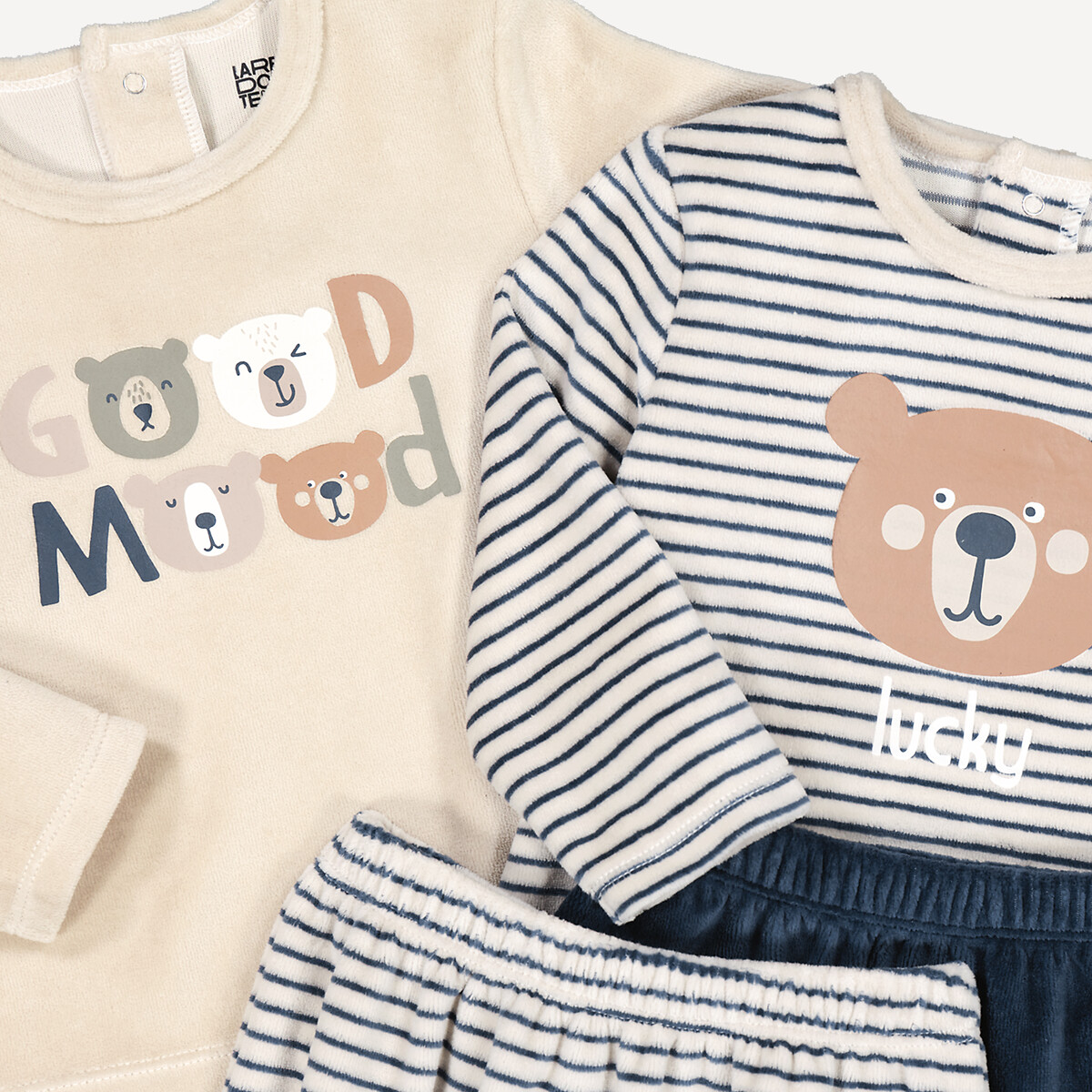 COLEÇÕES LA REDOUTE<br>Conjunto van 2 pijamas em fluweel