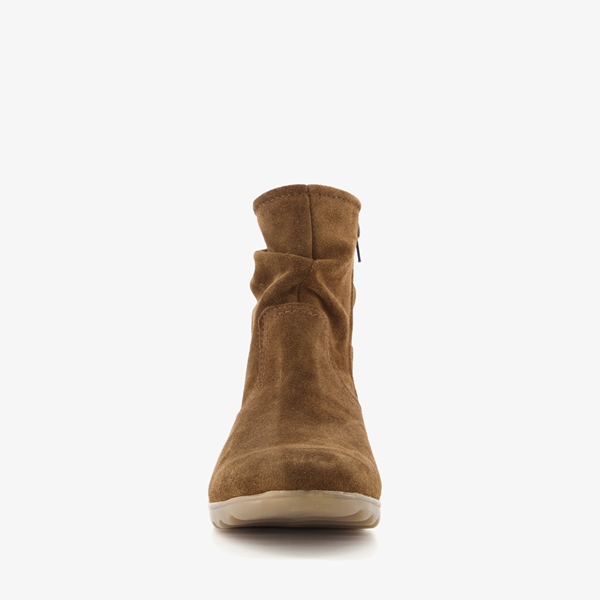 Hush Puppies gevoerde suede dames enkellaarsjes