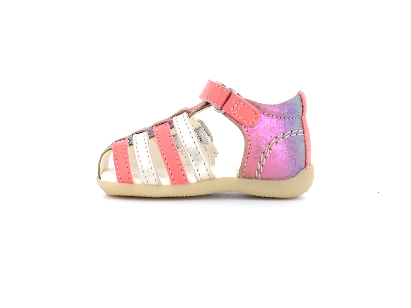 Kickers-BIGKRO Cuir Rose