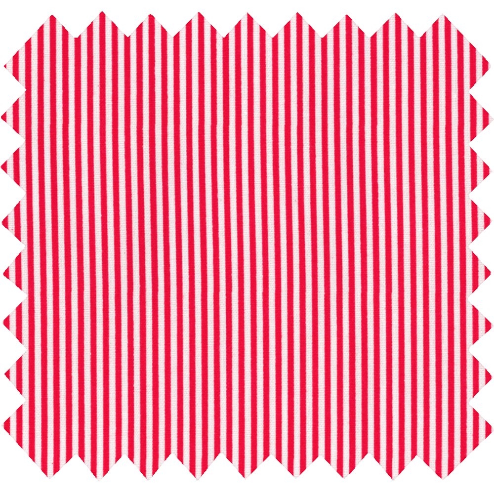 Tissu Coton Au Mètre Ex2225 Mini Rayures Rouges