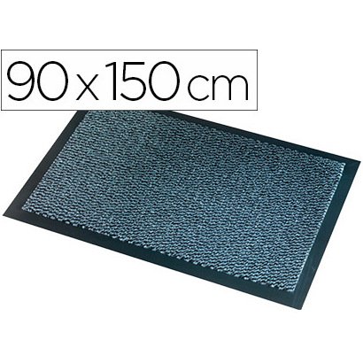 Tapis anti-poussière paperflow polypropylène super budget 90x150cm aspect velour coloris gris