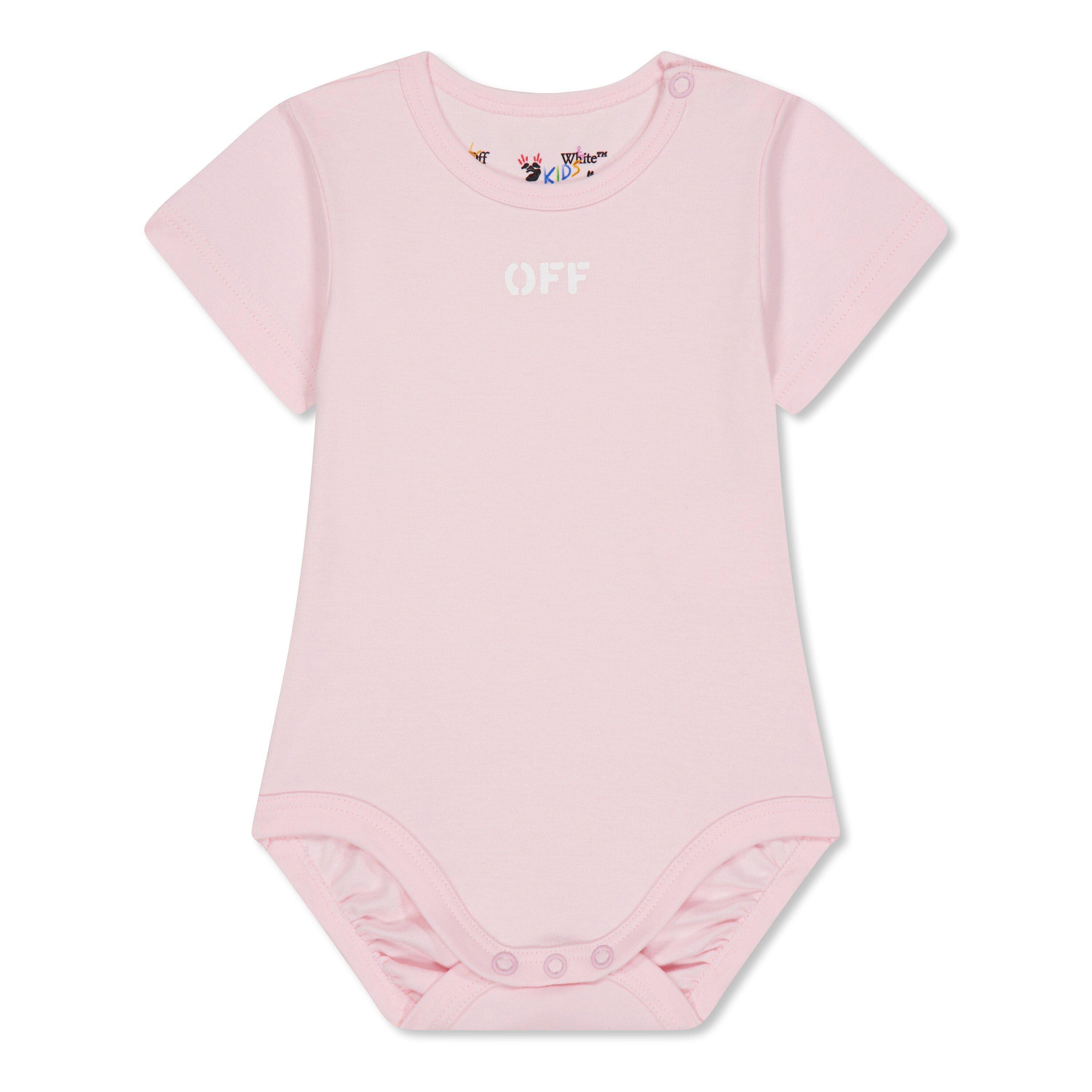 Off White 3 Pack Bodysuit Set Babies
