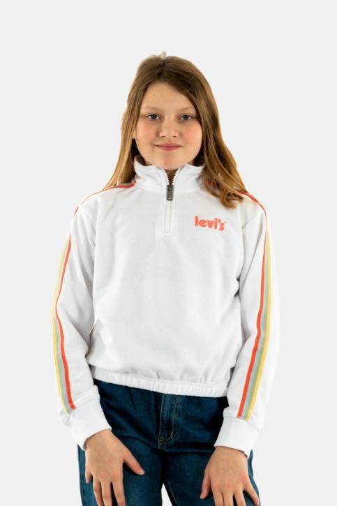 sweat levi's® half zip w/ taping 01 white