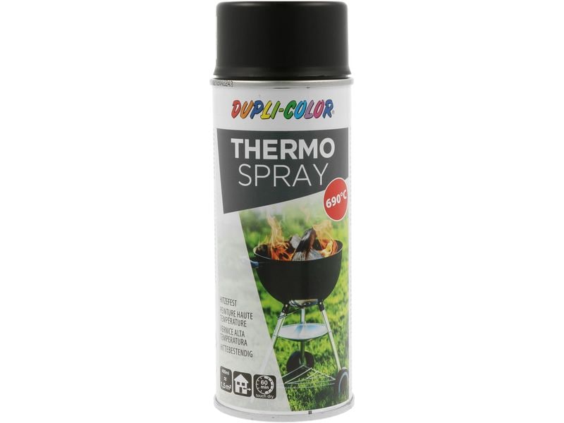 DUPLI-COLOR Hitzebeständige Sprühfarbe Thermo Spray Schwarz Hitzebeständiger Sprühlack
