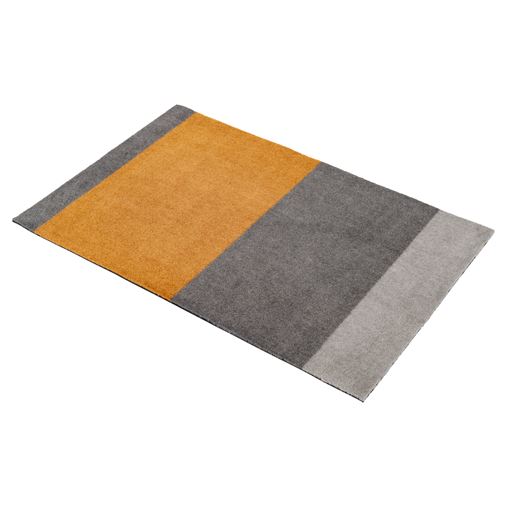 Tica Copenhagen Stripe Horisontal Gulvtæppe, Lys Grå/Grå/Dijon, 60x90 cm