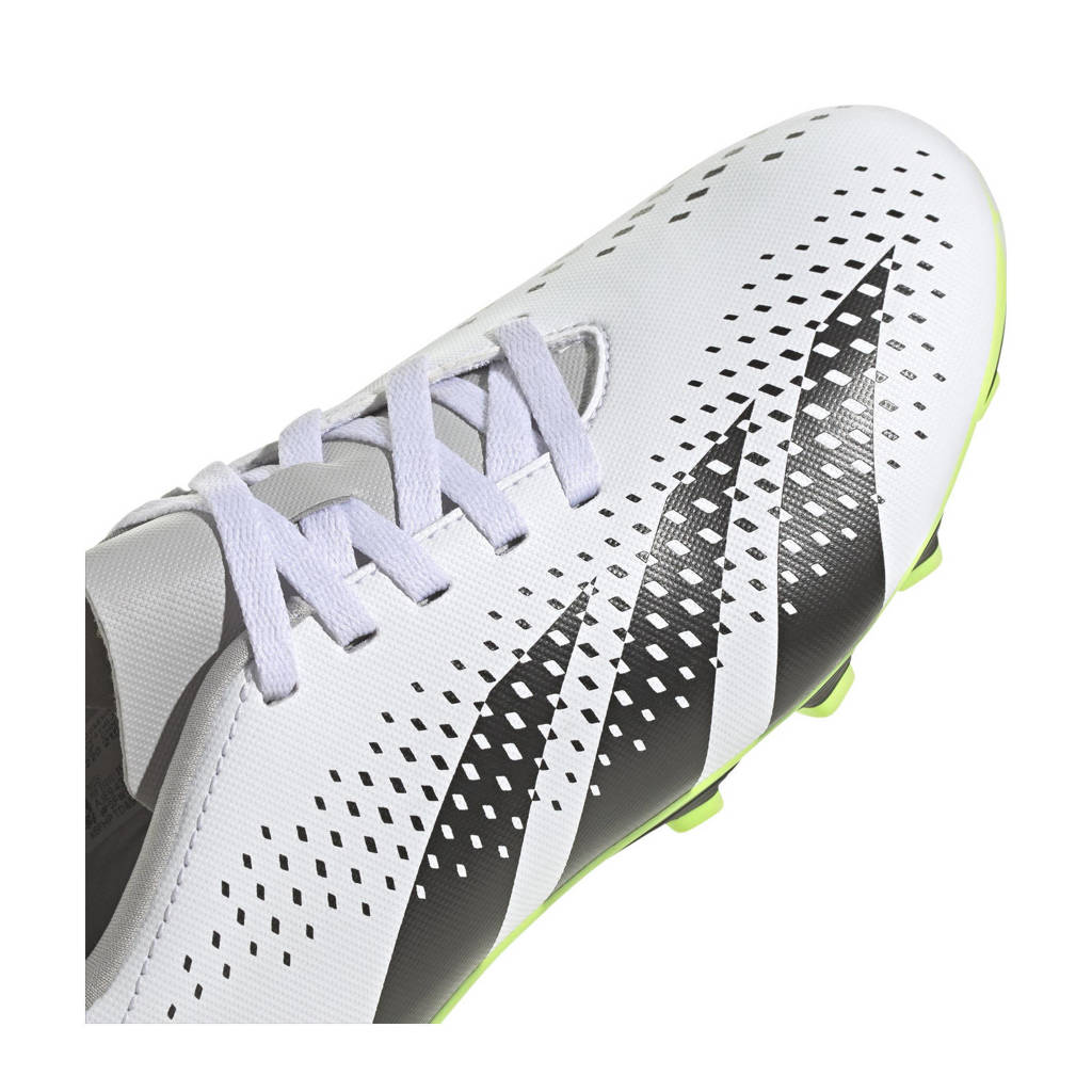 adidas Predator Accuracy.4 FxG junior voetbalschoenen wit/zwart/geel