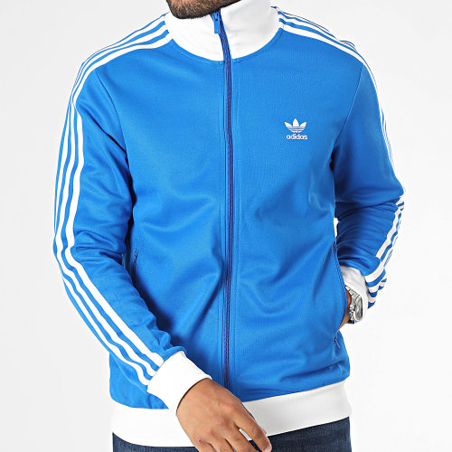Veste Zippée A Bandes Beckenbauer IM4510 Bleu Roi