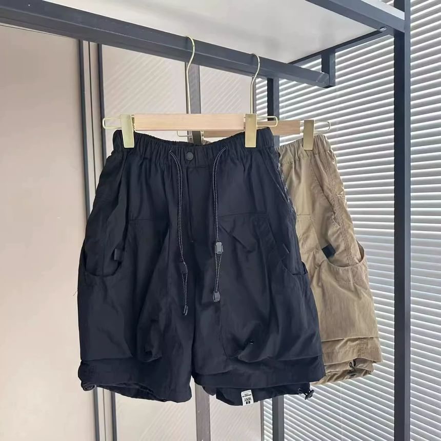 WidoWilder - Cargoshorts met trekkoord in de taille en wijde pijpen