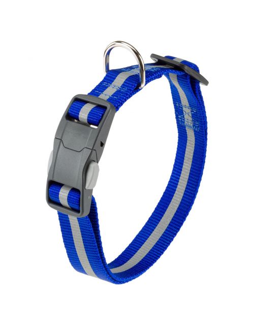 Adori Klikhalsband Reflex Blauw&Reflecterend - Hondenhalsband